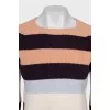 Cropped jumper made of wool and cashmere