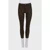 Slim-fit trousers with a print