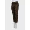 Slim-fit trousers with a print