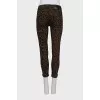 Slim-fit trousers with a print