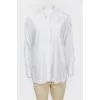 Button down shirt with embroidered brand logo