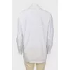 Button down shirt with embroidered brand logo