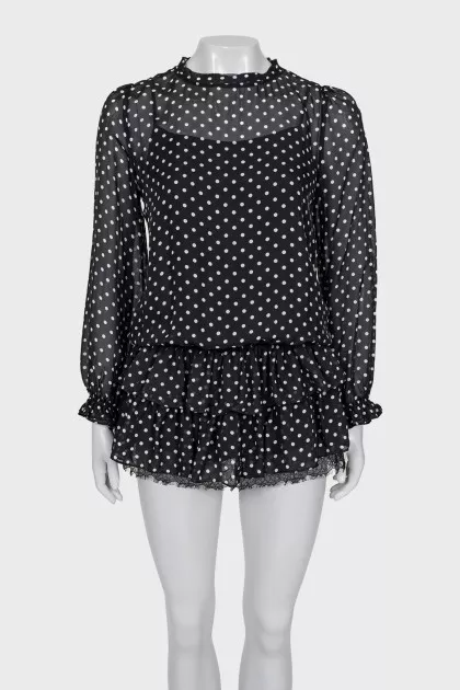 Polka dot mini dress