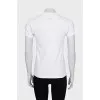 White T-shirt with black print
