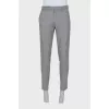 Men's gray trousers with creases