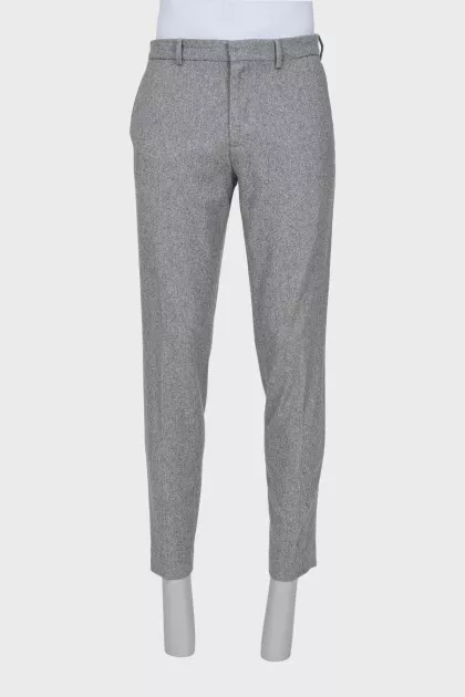 Men's gray trousers with creases
