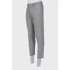 Men's gray trousers with creases