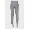 Men's gray trousers with creases
