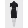 Black dress with gold trim on the belt