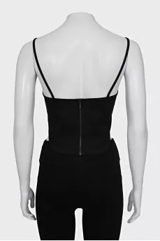 Black top with knitted top