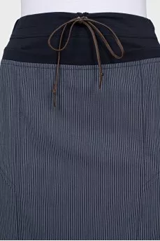 Pinstripe wool skirt