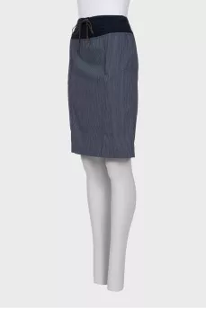 Pinstripe wool skirt