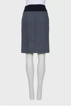 Pinstripe wool skirt