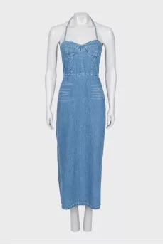 Fitted denim sundress