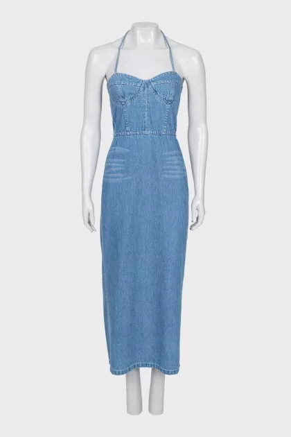 Fitted denim sundress