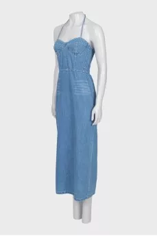 Fitted denim sundress