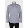 Men's gray straight-cut shirt