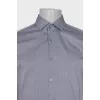 Men's gray straight-cut shirt
