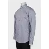 Men's gray straight-cut shirt