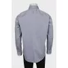 Men's gray straight-cut shirt