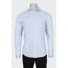 Men's straight shirt in light blue