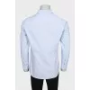 Men's straight shirt in light blue