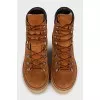 Suede boots with high soles