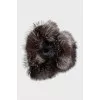 Hat decorated with fox fur