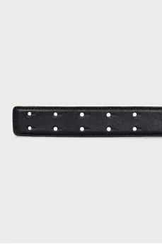 Leather belt with 3D letters