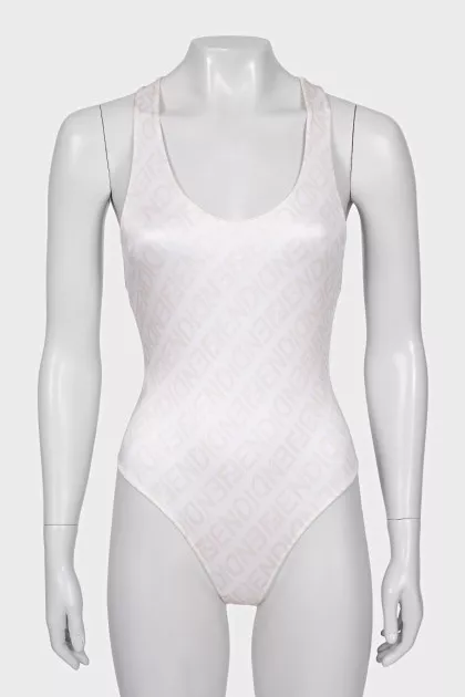 Swimsuit with a signature monogram