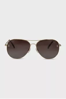 Brown aviator sunglasses