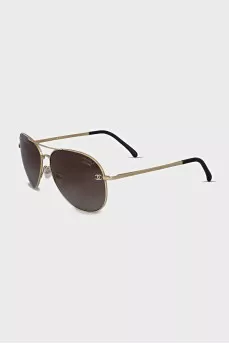 Brown aviator sunglasses