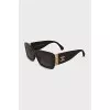 Brown sunglasses with gold trim