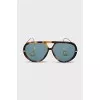 Sunglasses with gold-colored shaped temples