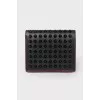 Leather wallet with spikes