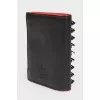 Leather wallet with spikes