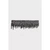 Silver choker with rhinestone fringe