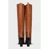 Gradient leather boots
