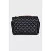 Leather crossbody bag with gold-tone hardware