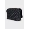 Leather crossbody bag with gold-tone hardware
