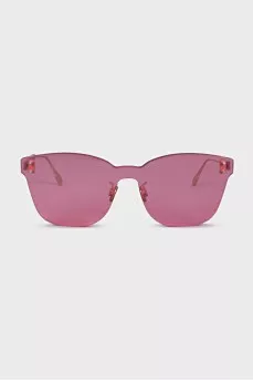 Pink sunglasses with mirror tint