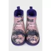Purple rubber boots