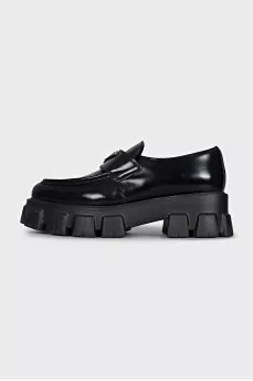 Black loafers with a chunky sole