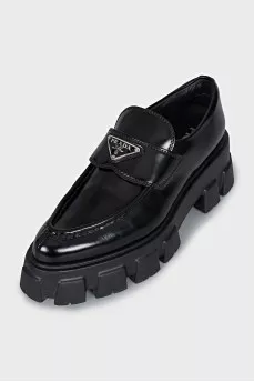 Black loafers with a chunky sole