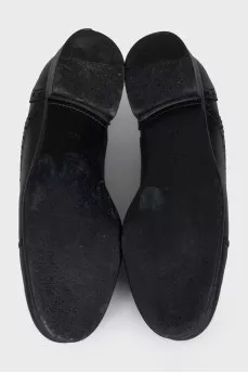 Black lace-up shoes