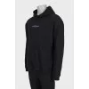 Men's black hoodie with brand logo