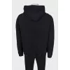 Men's black hoodie with brand logo