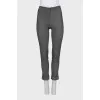 Cropped trousers with a small print