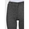 Cropped trousers with a small print