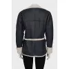 Blue sheepskin coat